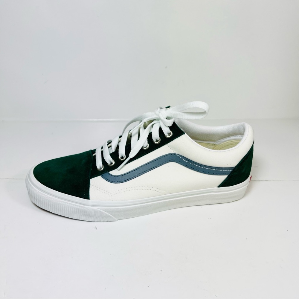 New Vans Old Skool Sneakers Men’s Size 10.5 Green/White Suede Canvas